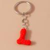 New Creative Flower Initial 26 Letter Keychain A-Z Alphabet Keyring Pendants for Women Girls Handbag Decor Jewelry Accessories