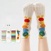 4 Pairs Children Nets Socks Anti-Pilling Breathable Combed Fabric High Elasticity Athletic Socks Girls Summer Clothes1-16Years