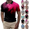 Men's Summer Printed Golf Shirt Botton Short Sleeve Top Men's Casual Fashion Shirt