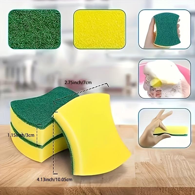 Super Absorbent Double-sided Cleaning Sponge Durable Dishwashing Cleaning Brush Kitchen Grease Cleaner Tools