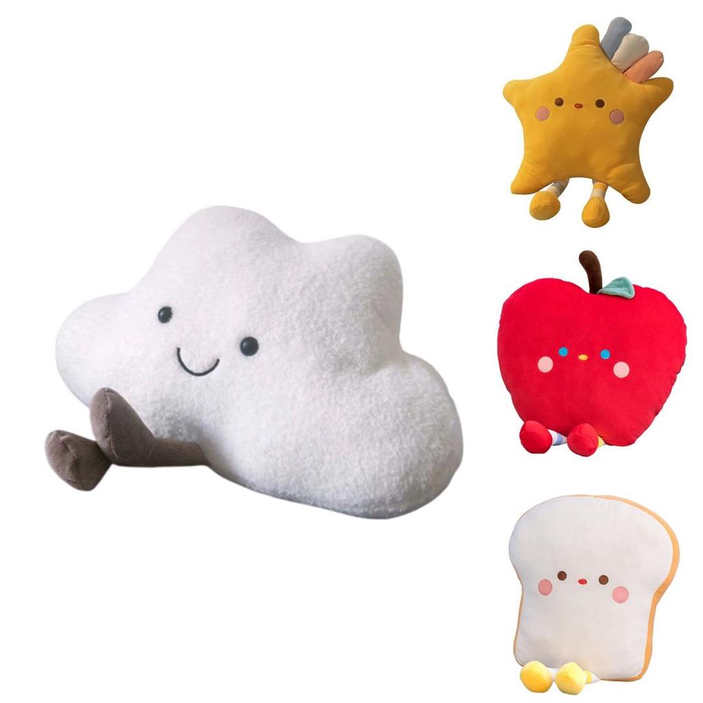 Ultra-soft Crystal Fleece Stuffed Fruit And Bread Plush Toys For Sleeping And Snuggling
