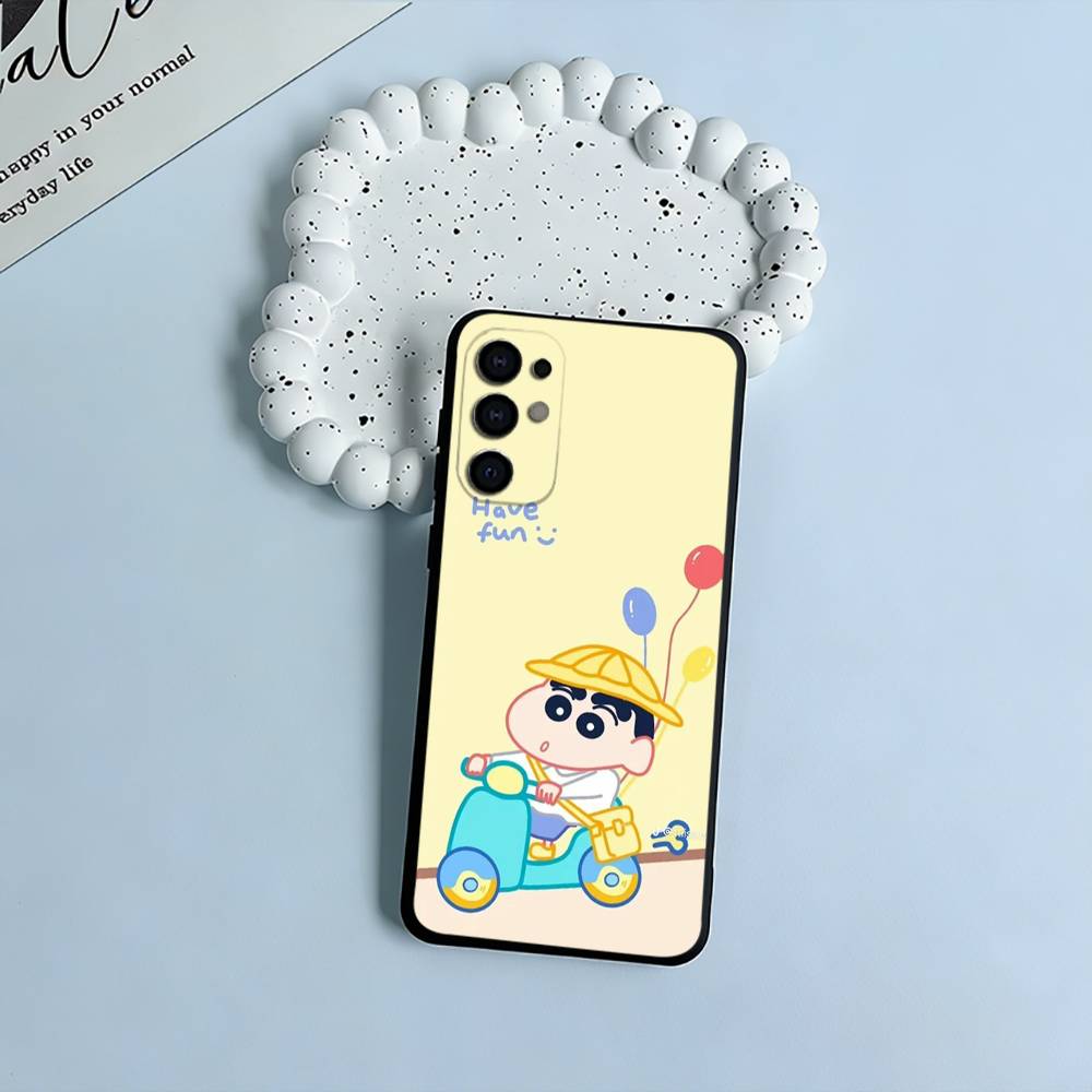 C-S-C-Crayon -Shin-chan Black Soft Silicone Phone Case for Samsung S25, S24, S21, S22, S23, S30, Ultra, S20, Plus, FE, Lite