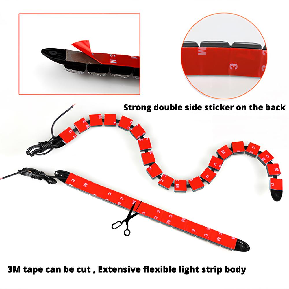 1pcs Waterproof Multi Colors DRL Light Cars Autos Decorative Flexible Daytime Running 6LED Car Driving Strip Styling Headlights