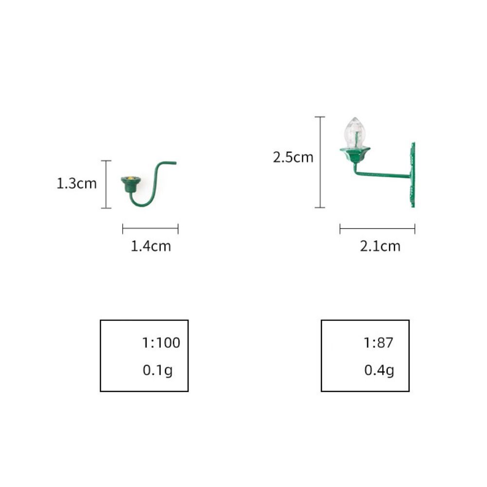 3V Dollhouse Wall Lamp ABS Metal Material Sand Table Chandelier White/Warm Light Model