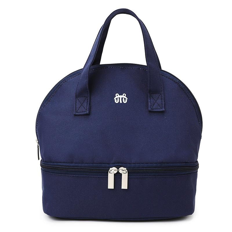 1 шт. двухэтажные водонепроницаемые холщовые сумки для обеда для женщин, портативная сумка-тоут с термоизоляцией, ланч-бокс