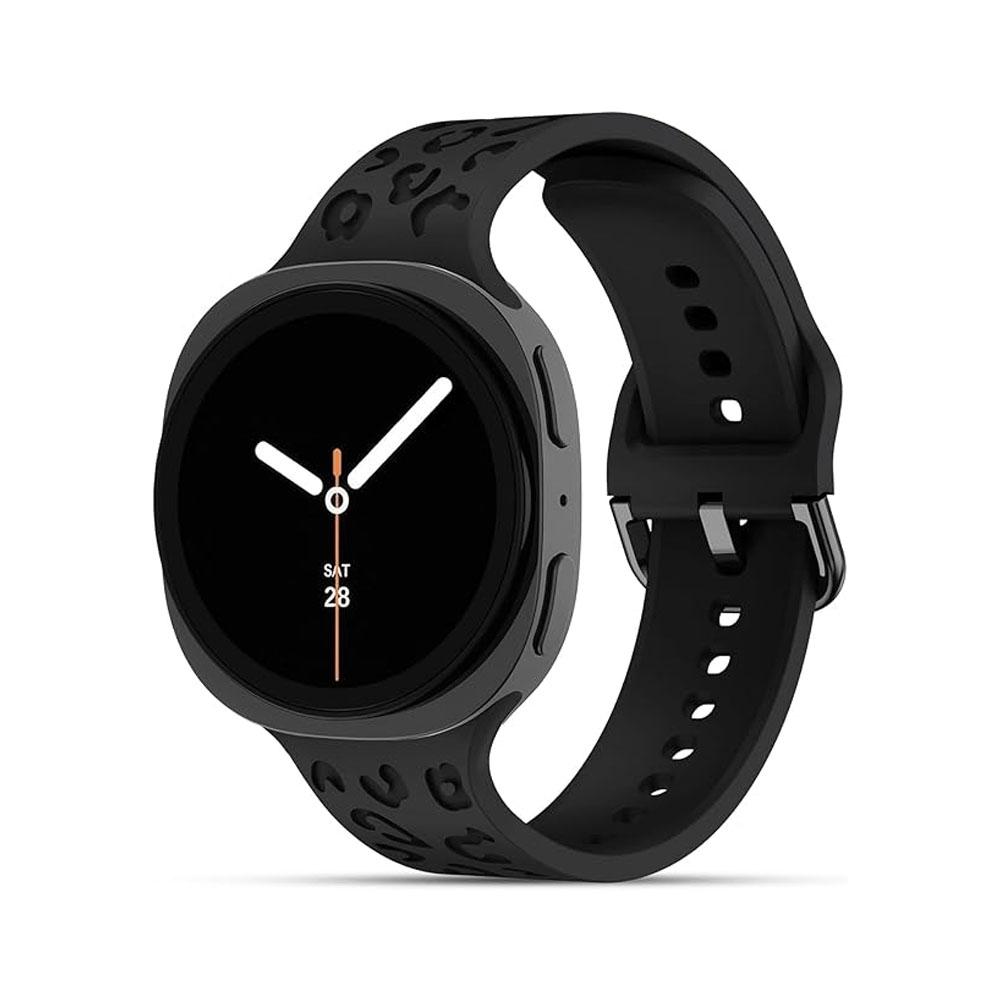 Ремешок для Samsung Galaxy watch 8/8 classic 46мм 44мм 40мм Гравированные леопардовые браслеты на запястье Correa pulseras Galaxy watch 8 Ремешок