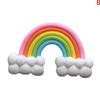 4pcs/set Star Rainbow Cloud Mini Colorful Fairy Garden Terrarium Figurine Decor Set