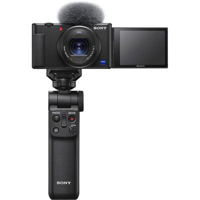 Sony Компактная цифровая камера VLOGCAM Vlog Camera Shooting Grip Kit Pack 1 Ветрозащитный экран В комплекте с зум-объективом черного цвета B ZV-1 (В комплекте рукоятка GP-VPT2BT черная, +