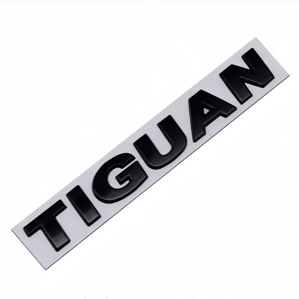 3D Metal Chrome Silver Black Car Sticker Rear Trunk Body Fender TIGUAN Letters Labeling Emblem Badge Logo