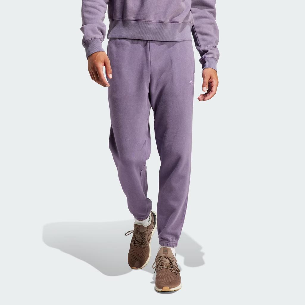 Adidas All Szn Garment Wash Pants Knitted Sweatpants Men's Dark Gray Violet IJ6933