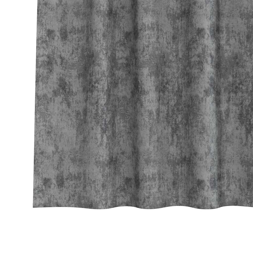 Velvet Curtains with Curtains 2 pcs Gray 140 x 140 cm Velvet