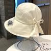 Fisherman's hat children's bow summer new sunshade sunscreen hat foldable UV protection sun basin hat