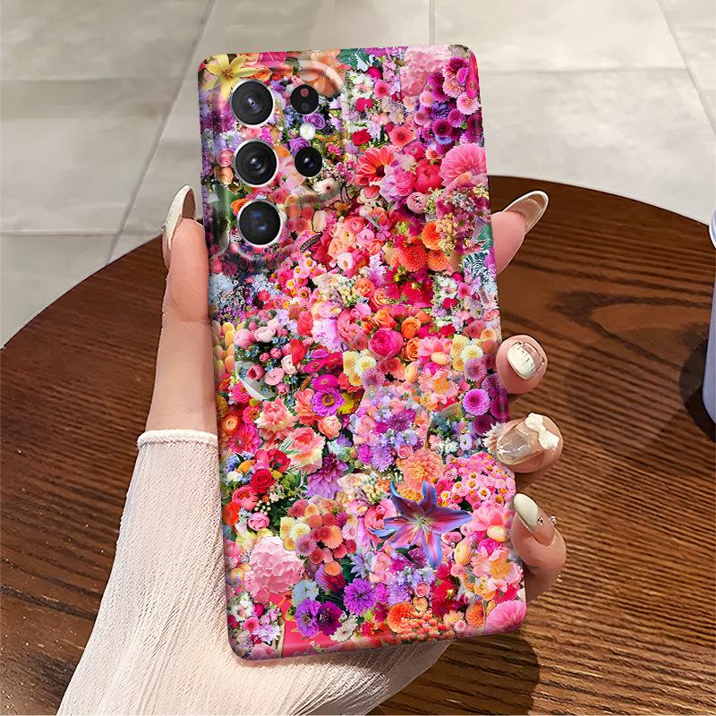Чехол для мобильного телефона Samsung S25ultra, процесс термопереноса цветов на всю поверхность, Максималистский цветочный