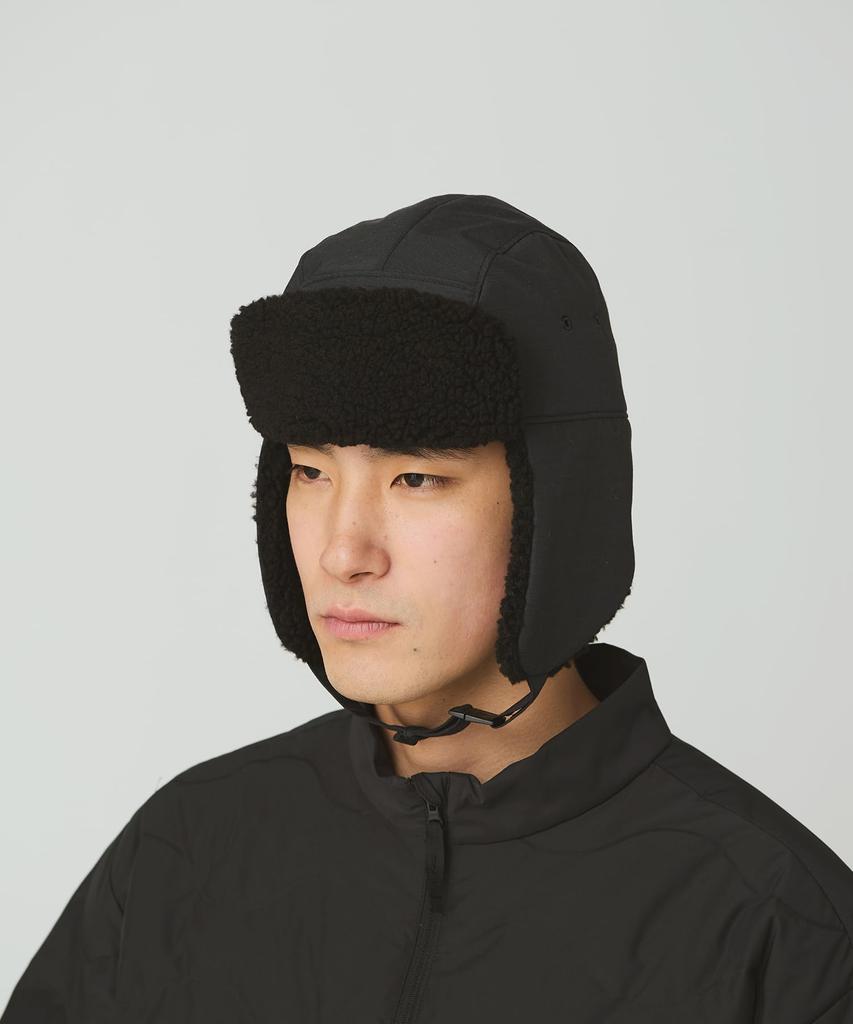 Snow Peak FR Flight Cap Flight Pilot Trapper and Size 2 AC-25AU008 Cap, Headwear, Men's Women's, Black,