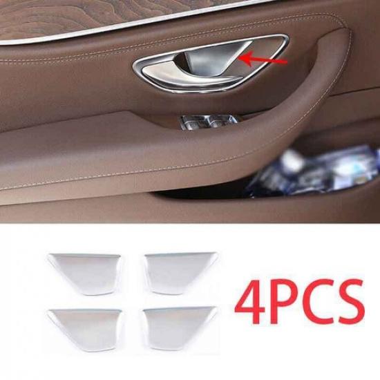 Подходит для Benz GLC X253 ABS Серебристый 4 шт. Декоративная накладка на внутреннюю ручку двери 2016-