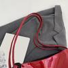 Solid Color Patent Leather Women Fashion Shoulder Bag Ladies Simple Luxury Handbag Purse Casual Travel Shopping Totes