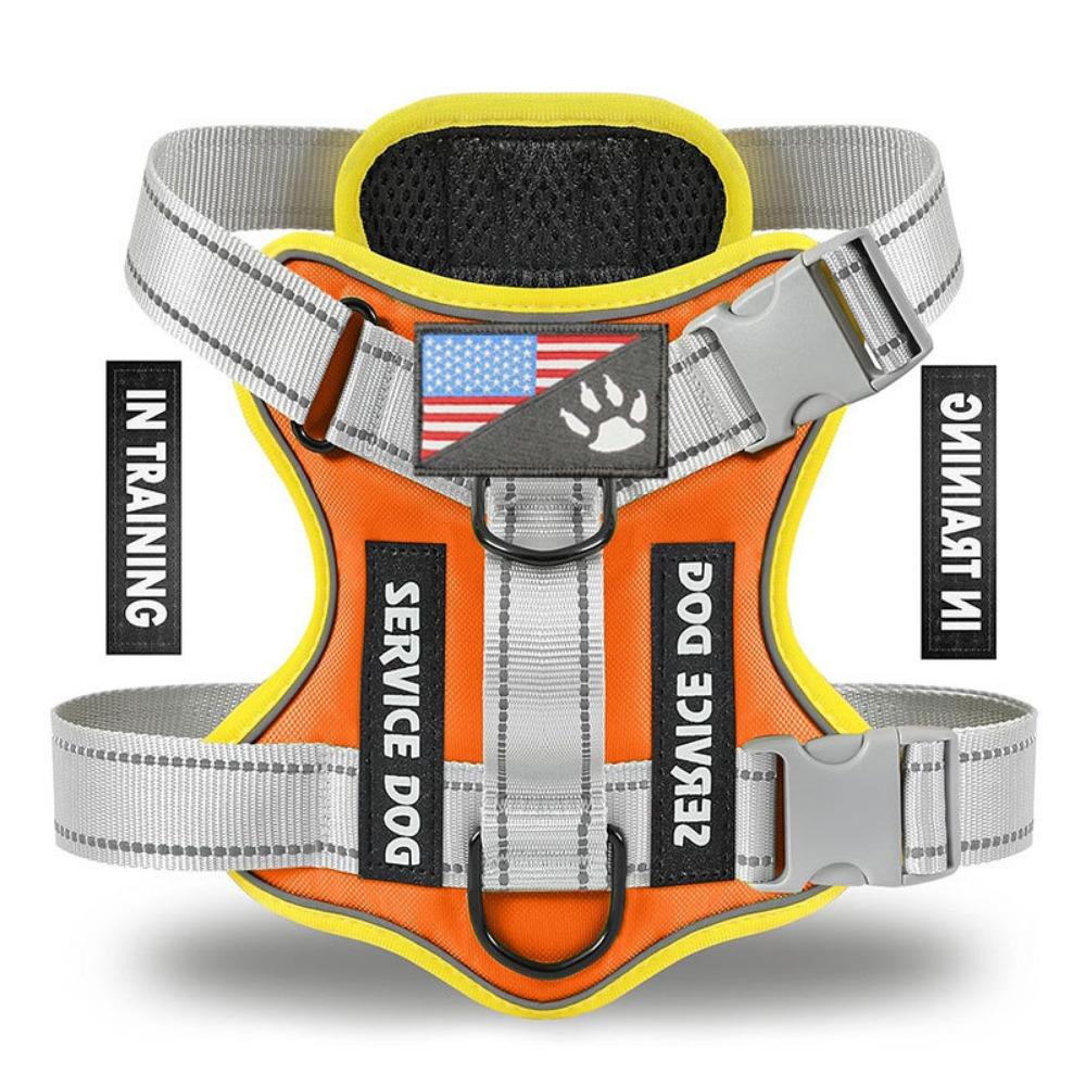 New Large Dog Tactical Chest Strap Vest Thickened Anti-explosion and Reflective Adjustable Without Neck Restraint