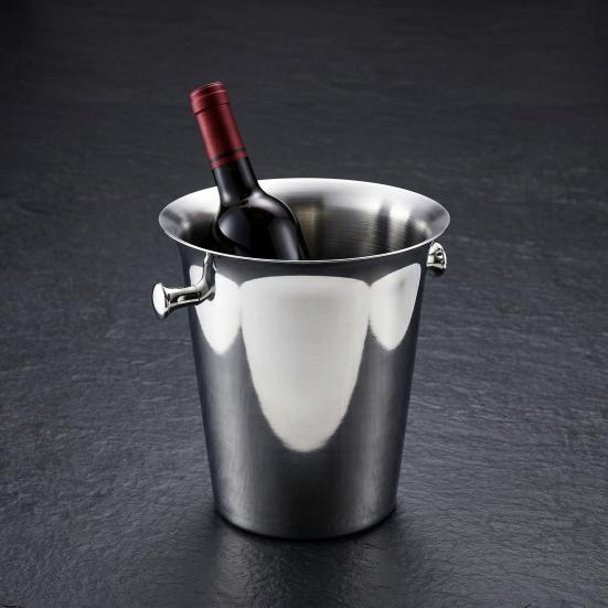 Stainless Steel Ice Bucket for Wine Champagne 2/5L Heavy-Duty Insulated Wine Cooler for Bars Hotels Parties Rust-Proof Thickened Barrel