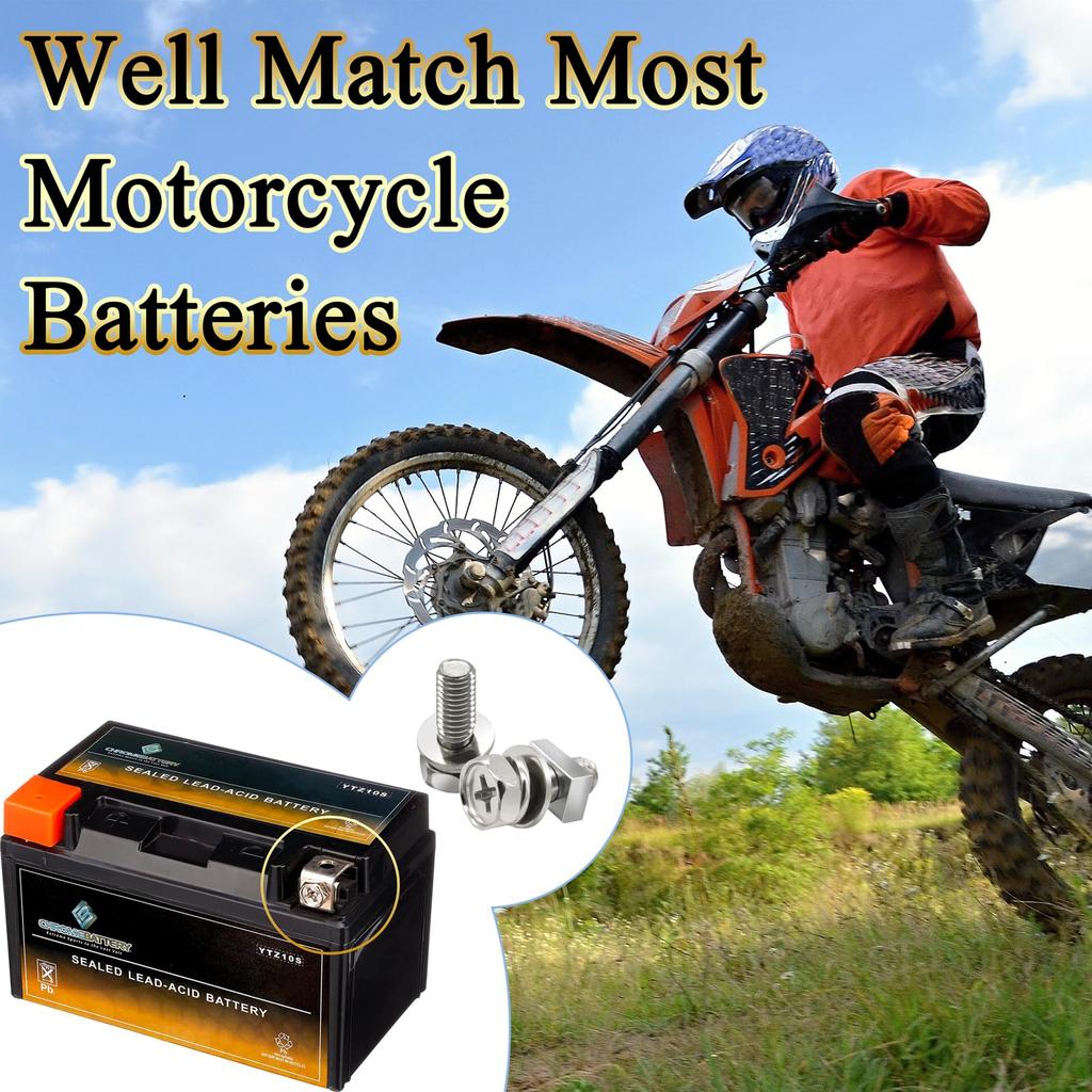 Комплект болтов клемм аккумулятора мотоцикла с квадратными гайками M6x10 мм 12 мм 16 мм 20 мм Винты и гайки аккумулятора мотоцикла из нержавеющей стали универсальные для ATV Bi