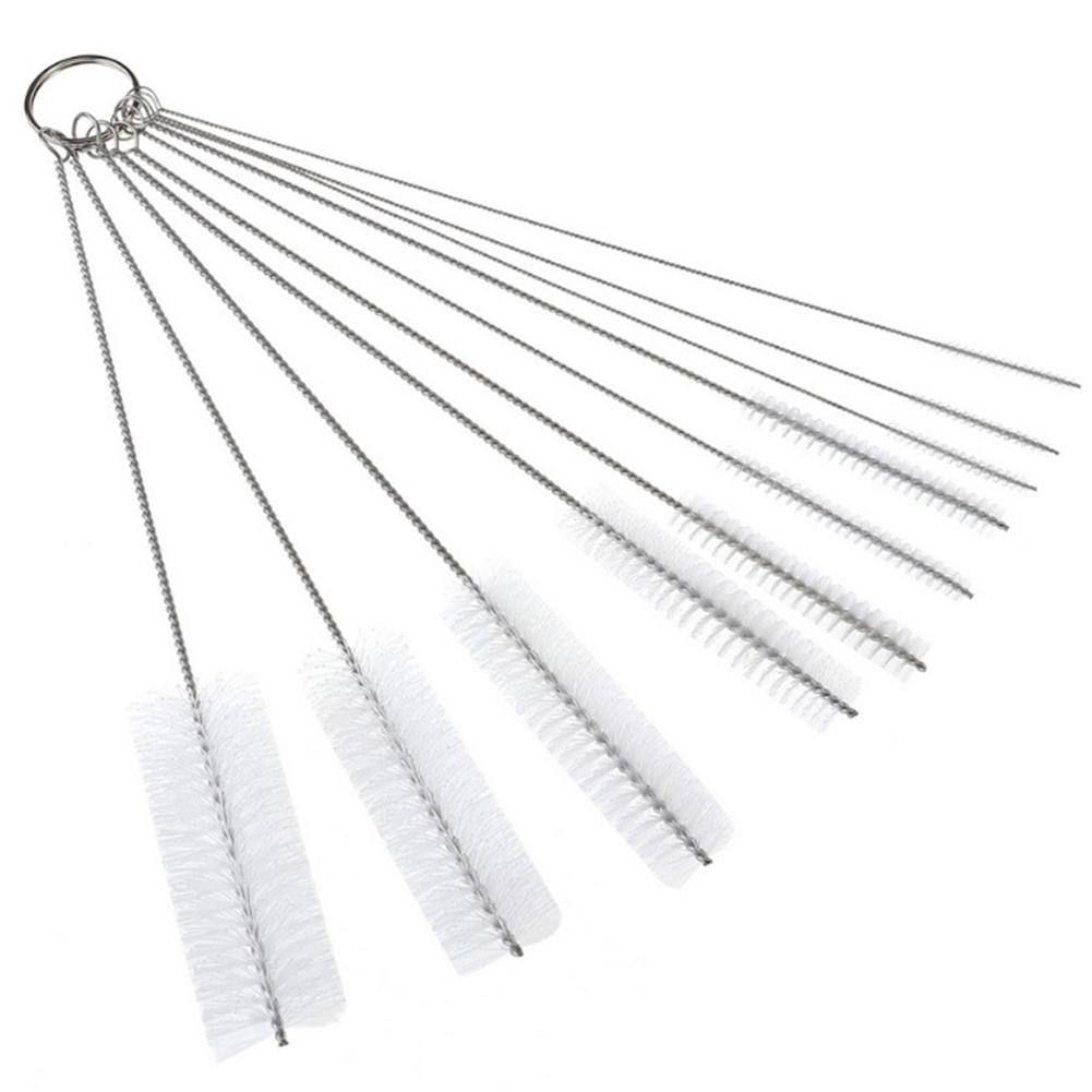 10Pcs/Set Cleaning Brush Bottle Tube Nozzle Brushes Cleaning For Fireplace Pipe Clean Kitchen Coffee Machine Cleaning Brush