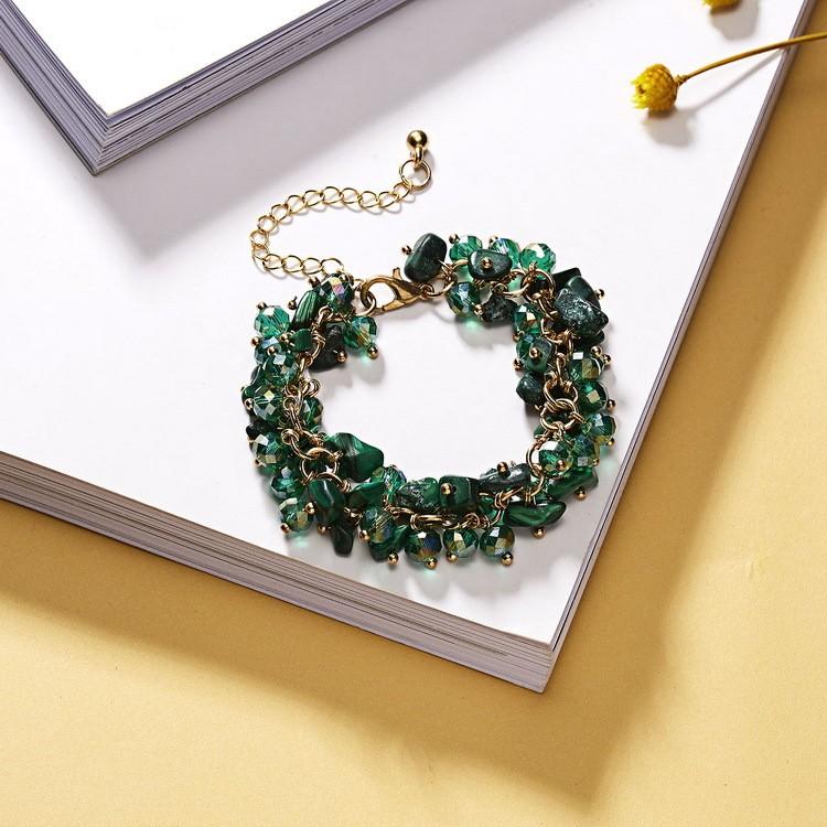 Crystal Beaded Bracelet For Men And Women With Geometric Design For Travel Gift