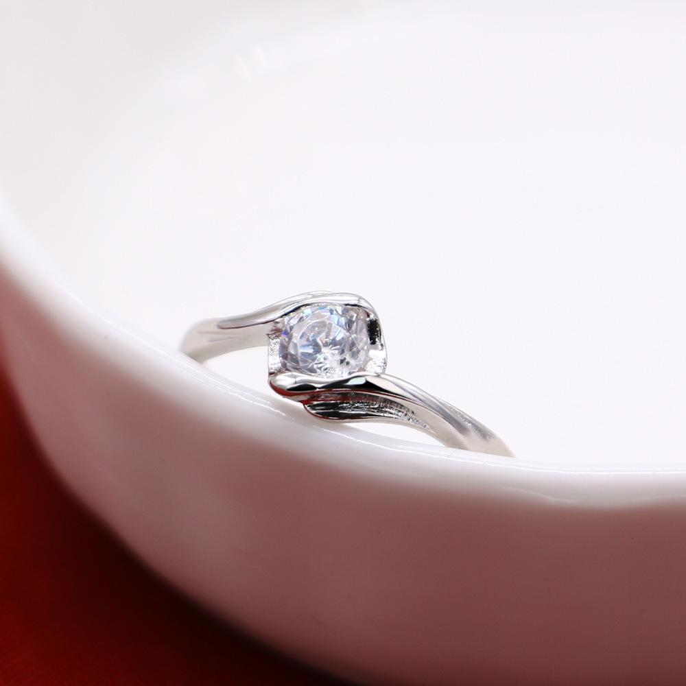 Простое толстое кольцо с 5A цирконом с платиновым покрытием для женщин, одинарное кольцо, подарок на день рождения