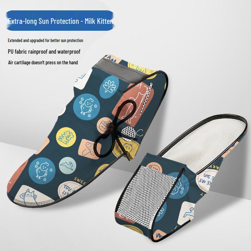 Electric Motorcycle UV-Protection Handlebar Gloves: Summer Heat Insulation.