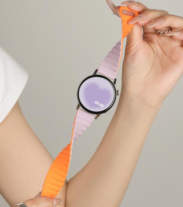 Ремешок с магнитной петлей для часов Samsung Galaxy Watch 6, 5, 4, 40 мм, 44 мм/4, 6, классический, 46, 43, 47 мм/5 Pro, 45 мм, силиконовый ремешок 20 мм, 22 мм, ремешок для часов