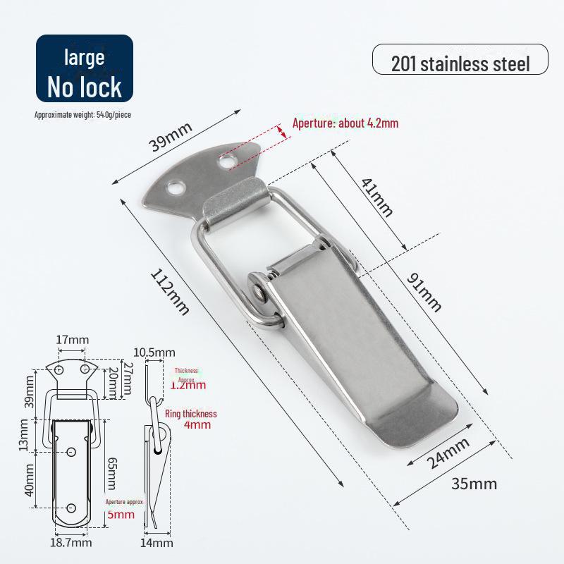 Замок-пряжка Duckbill из нержавеющей стали 304 для деревянных или металлических ящиков