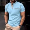 Summer Men's Fashion Short Sleeved POLO Shirt Button Up T-shirt Men's Sports Polo Shirt Sports Tops