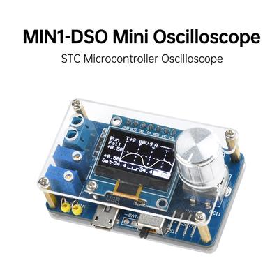 0,96-дюймовый осциллограф DOS LCD, набор, DC 5V, микроконтроллер BSTC, электронные компоненты для DIY, интерфейс Micro USB