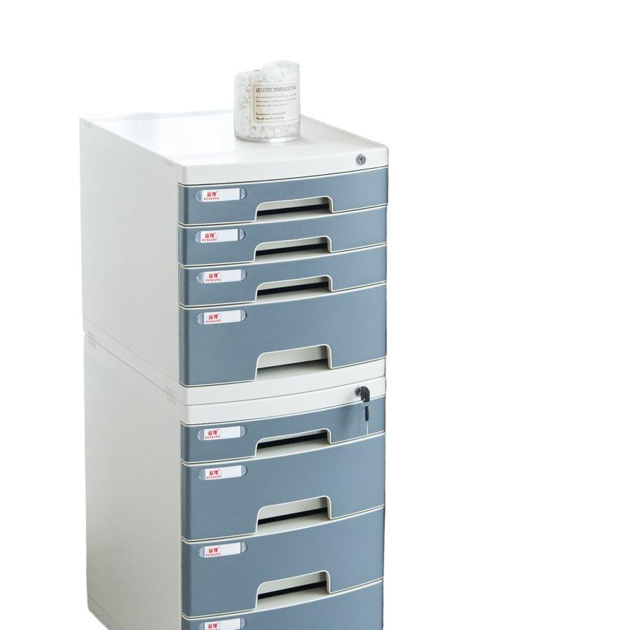 Lockable Multi-Layer A4 File Cabinet Drawer - Plastic Office Storage Box