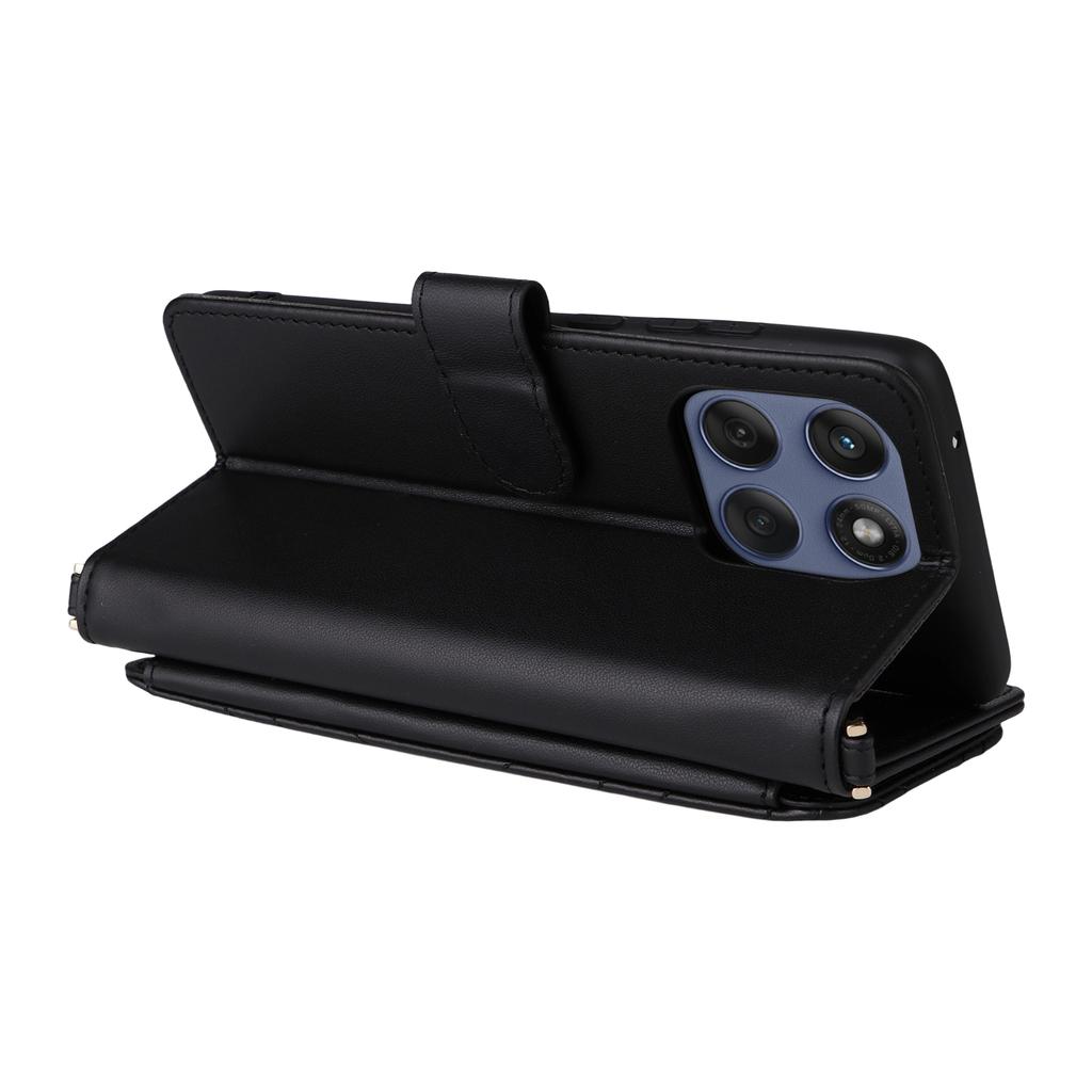 For Motorola Edge 60 5G/60 Fusion 5G Stand Wallet Case with Shoulder/Wrist Strap Leather Phone Cover