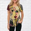 Summer Ladies T-shirt Artistic Style Personalised Clothing For Ladies O Neck Casual Short Sleeve Tees Loose Fashion Streetwear