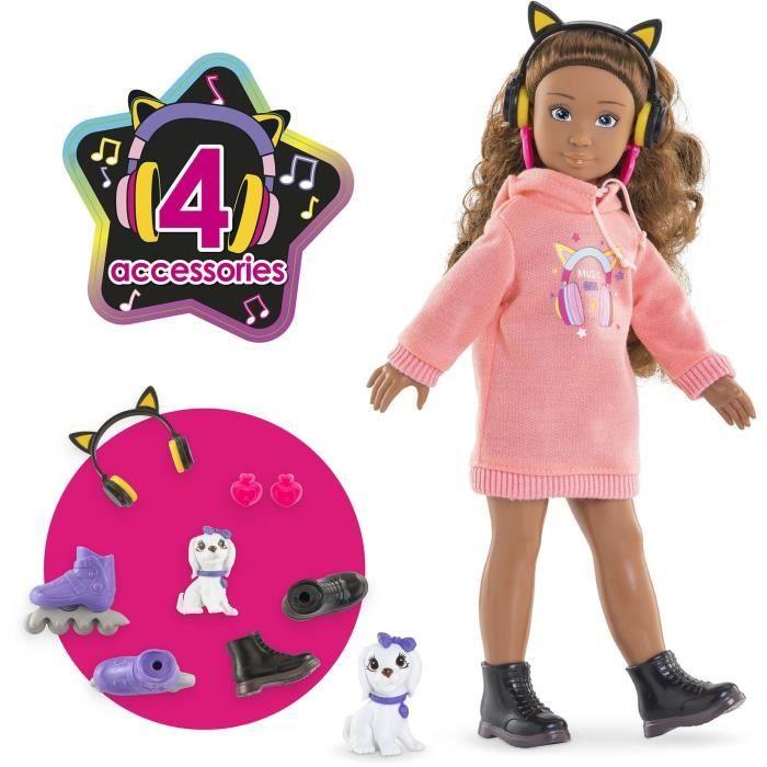 Poupée mannequin - COROLLE - Melody Music & Mode - 28 cm - 4 accessoires - des 4 ans