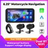 Wireless CarPlay Moto Portable 6.25“ IP67 Waterproof Motorcycle GPS Navigation Android Auto Moto Monitor WIFI DVR Drive Recorder
