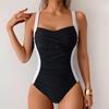 Sexy Women One Piece Swimsuit Female Swimwear Monokini Swimming Suit Beachwear High Waist Patchwork Bathing Suit