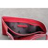 Used Rare CELINE Old Celine Carriage Hardware Leather Long Wallet Red
