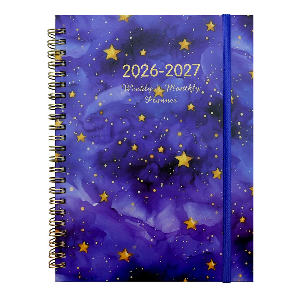 Планировщик расписания на 2026-2027 гг., английский, размер A5, 70 страниц / 140 страниц, ежедневник / календарь / блокнот