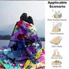 1Pc Cyberpunk Future Adventure Flannel Blanket, Soft And Comfortable, Casual Warm, Camping Travel, Christmas, Halloween Xmas Gift S1757