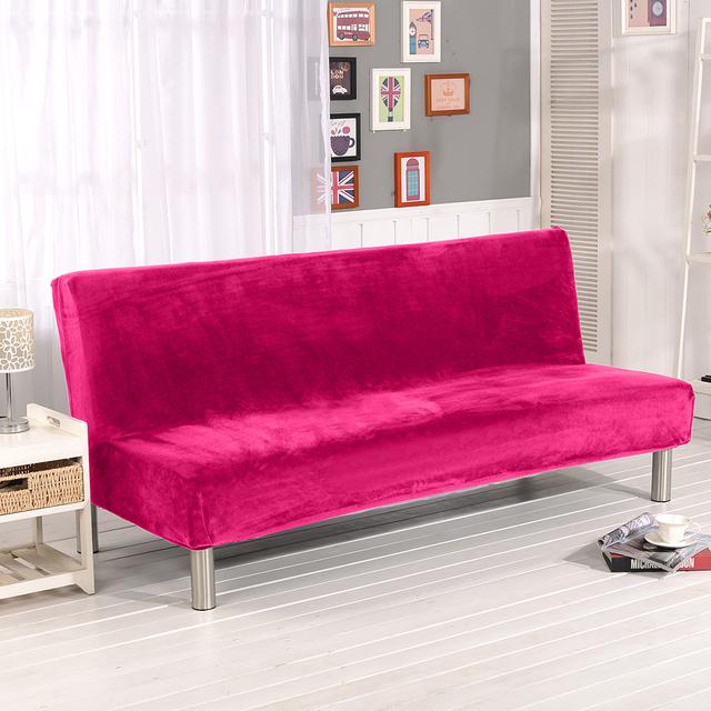 Чехол на безрукий диван-кровать из бархата с плюшевым покрытием, складное сиденье, чехол от скольжения, современный эластичный чехол на диван-кровать, эластичный защитный чехол для дивана, для дома, отеля
