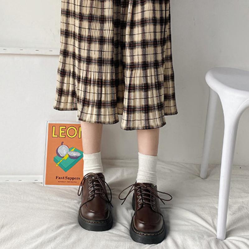 Модные британские туфли Mary Jane Little Leather 2024 Весна и осень Новые толстые подошвы Универсальные женские туфли Zapatillas De Deporte
