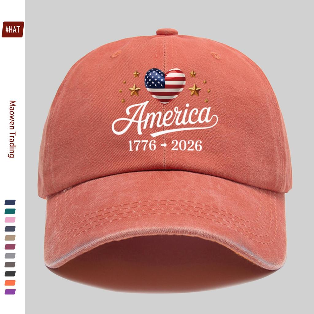 pc Womens American Flag Stars Baseball Cap Adjustable Vintage Trucker Hat with Flag Print Lightweight Breathable Polyeste
