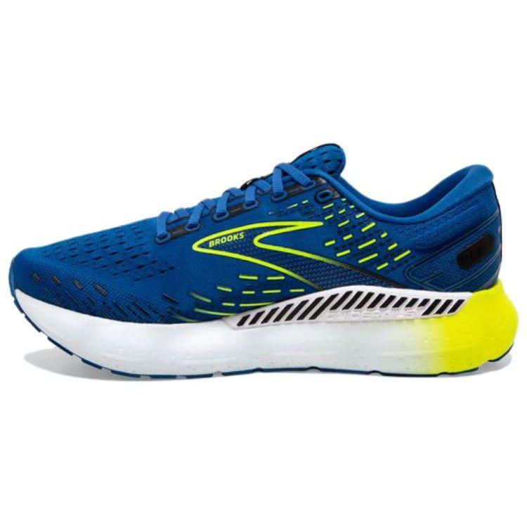 Brooks Кроссовки для бега Glycerin GTS Удобные Повседневные Нескользящие Прочные Низкие Мужские кроссовки Синий Желтый 110383-482