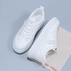 Новые летние повседневные белые туфли, женская обувь, удобные универсальные белые туфли на толстой подошве, туфли для досок