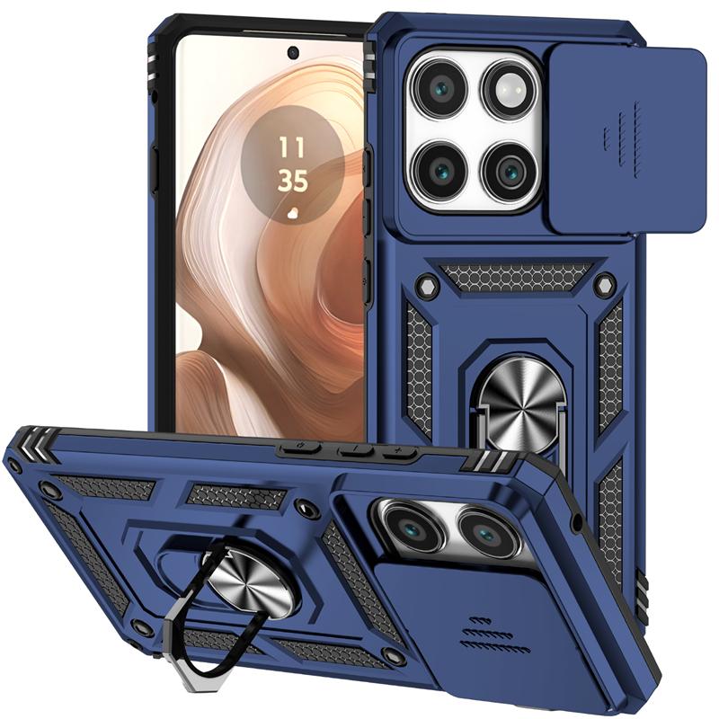 Full Cover For Motorola Edge 2025 Case For Moto Edge 2025 Push Window Magnetic Phone Holder Back Case For Moto Edge 2025 Case