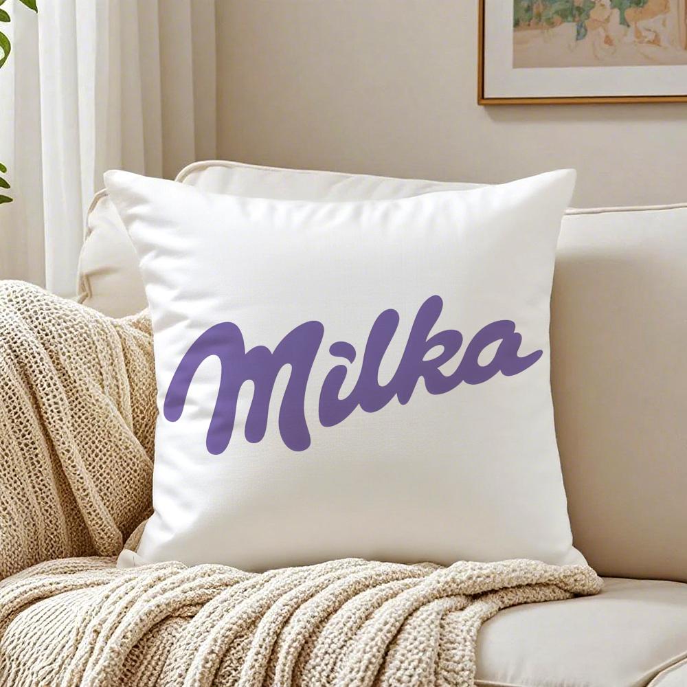 Funny Brand MMilkaES Purple Cushion Cover Linen Pillowcase Soft  for Sofa Bed Home Room Decor
