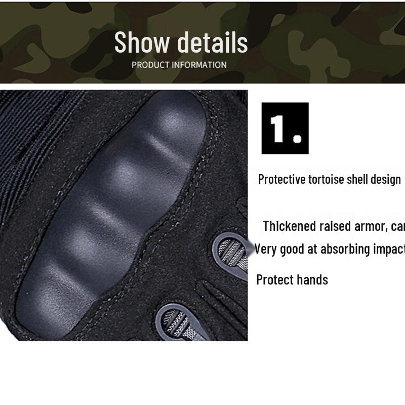 Unisex Tactical Gloves - Outdoor Protective, Full & Half Finger, Anti-Slip, Wear-resistant for Cycling & Military Fans