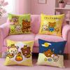 R-Rilakkuma мультяшная классная наволочка на подушку Удобная двусторонняя наволочка Идеально для автомобиля дивана спальни и не только