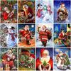 DIY Santa Claus 5D Diamond Painting Full Round Drill Cartoon Diamond Embroidery Mosaic Cross Stitch Kits Christmas Home Decor